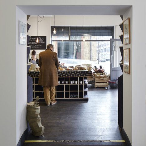 Quality Chop Shop butcher by Fraher Architects references food crates and packaging
