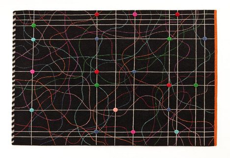 Handmade rugs designed by Doshi Levien pay homage to tribal Indian folk embroidery