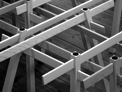 Jakob Timpe's Stand table slots together without glue or fixings