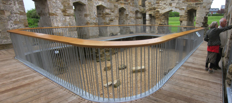 Levitate inserts oak walkway inside shell of ruined castle
