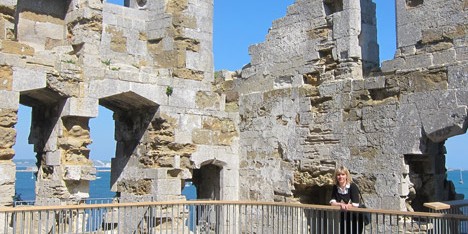 Levitate inserts oak walkway inside shell of ruined castle
