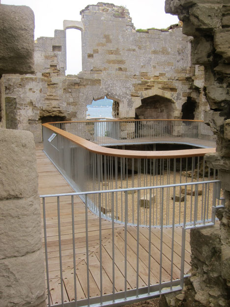 Levitate inserts oak walkway inside shell of ruined castle