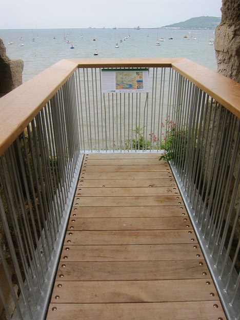 Levitate inserts oak walkway inside shell of ruined castle
