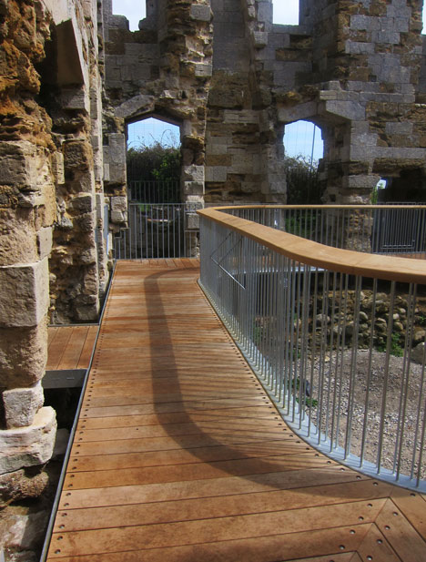 Levitate inserts oak walkway inside shell of ruined castle