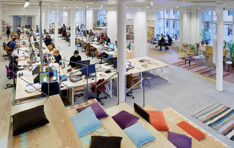 Former corset factory converted into office and events space by OkiDoki! Arkitekter