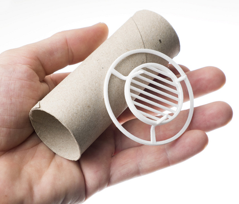 Toilet paper tube converted into 3D-printed pen holder by Aleksandar Dimitrov