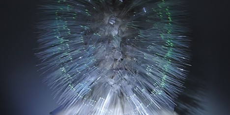 Prickly headdresses by Maiko Takeda now glow in the dark