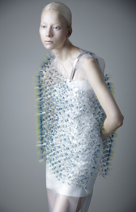 Prickly headdresses by Maiko Takeda now glow in the dark