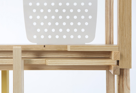 Stackle modular shelving system designed by THINKK Studio