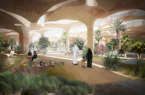 Al Fayah Park by Thomas Heatherwick is a "sunken oasis" for Abu Dhabi