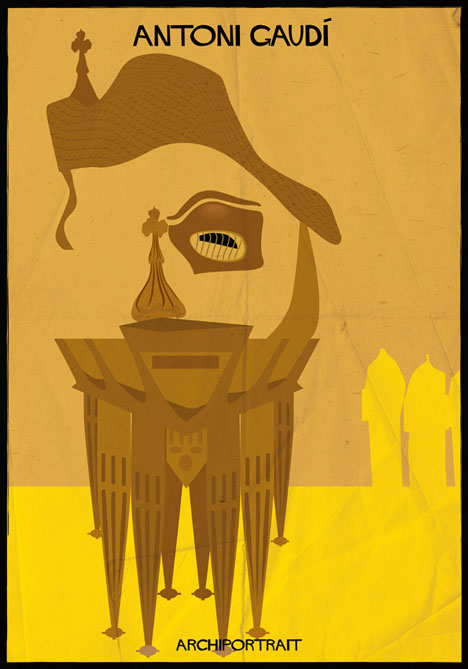 Antoni Gaudi Archiportrait by Federico Babina
