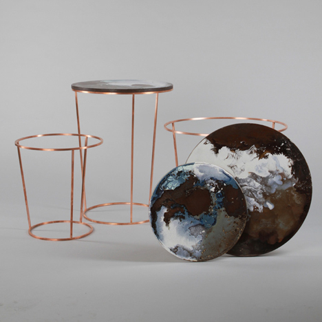 Ceramic tables by Elisa Strozyk