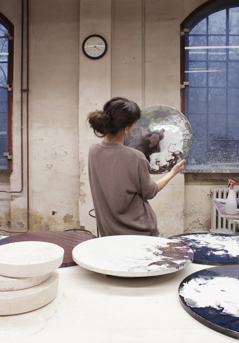 Ceramic tables by Elisa Strozyk