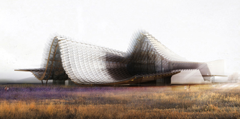 China's pavilion for Milan 2015 expo to feature wavy roof and indoor crop field