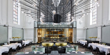 Church renovated into a restaurant in Antwerp by Piet Boon