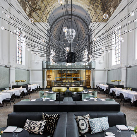 Church renovated into a restaurant in Antwerp by Piet Boon