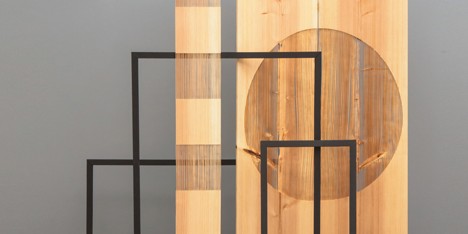 Lex Pott and New Window sandblast tree rings to pattern furniture collection