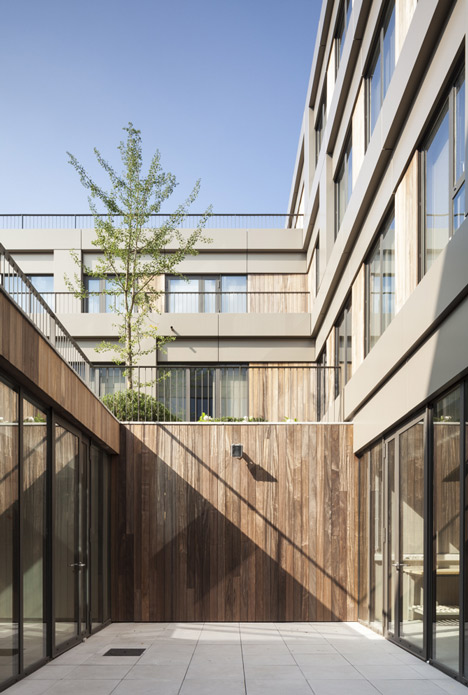 Areal Architecten's Mayerhof retirement home wraps around two courtyards