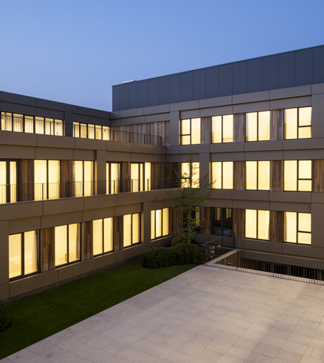Areal Architecten's Mayerhof retirement home wraps around two courtyards