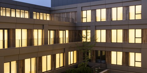Areal Architecten's Mayerhof retirement home wraps around two courtyards