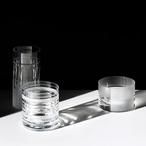 Scholten & Baijings cut graphic patterns into glassware for J Hill’s Standard