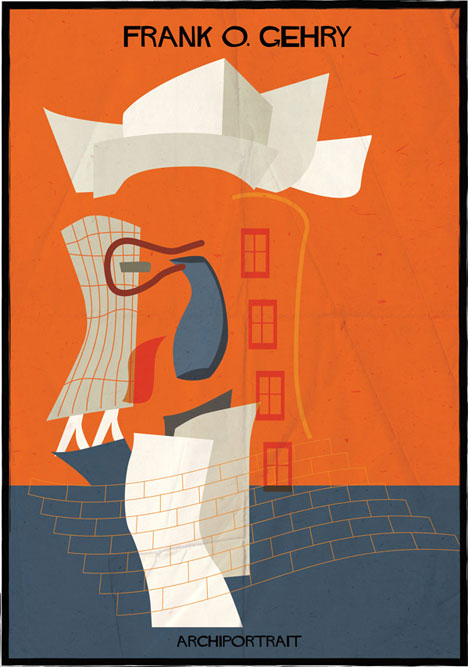 Frank O. Gehry Archiportrait by Federico Babina