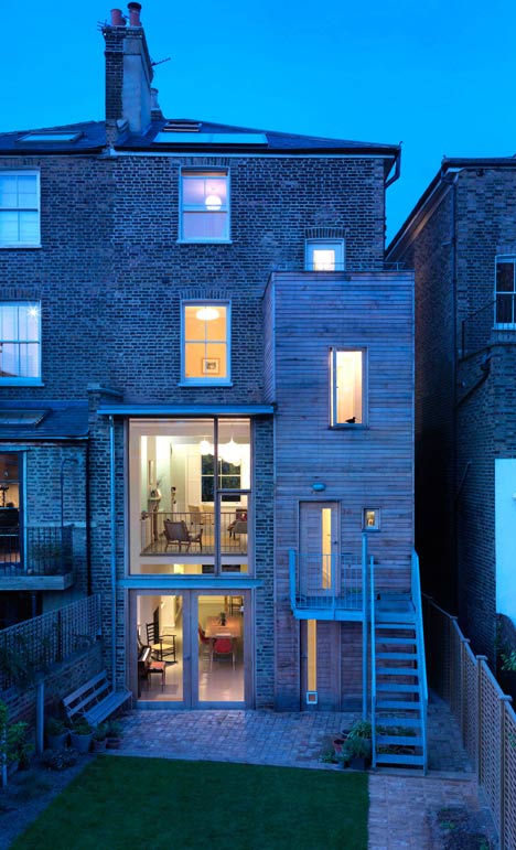 Kilburn Nightingale remodels Hackney townhouse and adds sweet-chestnut joinery