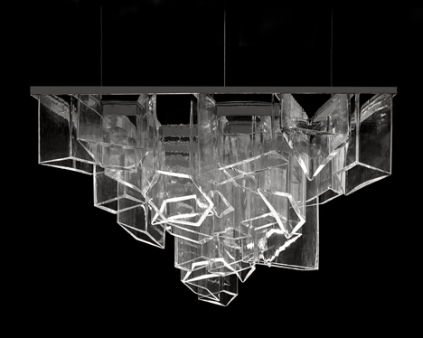 Daniel Libeskind creates chandelier from shafts of crystal for Lasvit