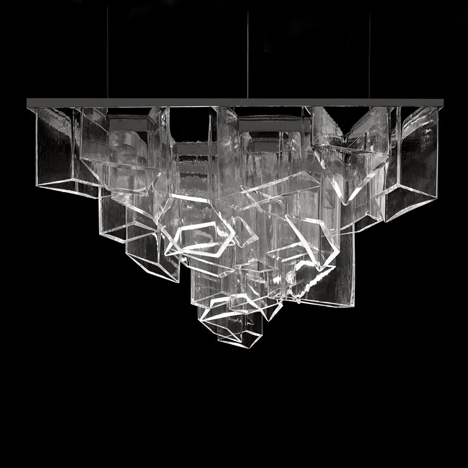 Daniel Libeskind creates chandelier from shafts of crystal for Lasvit