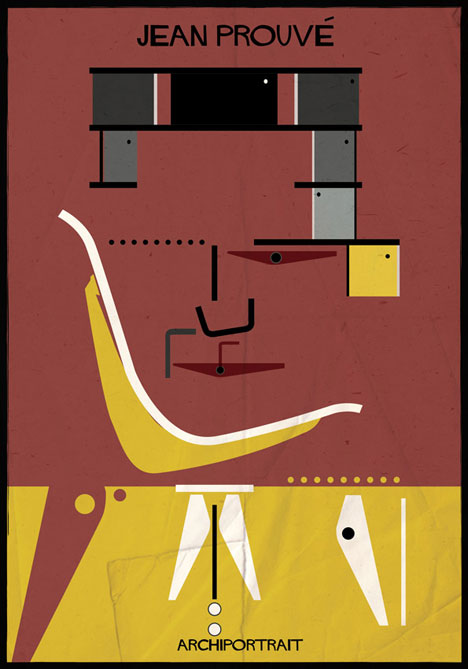 Jean Prouve Archiportrait by Federico Babina