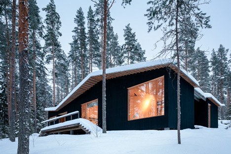 Villa Kettukallio by Playa Architects provides a woodland holiday home