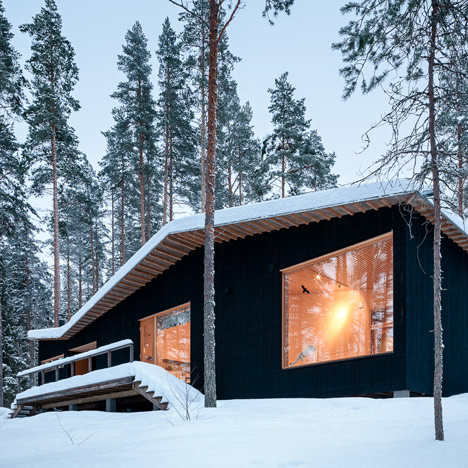 Villa Kettukallio by Playa Architects provides a woodland holiday home