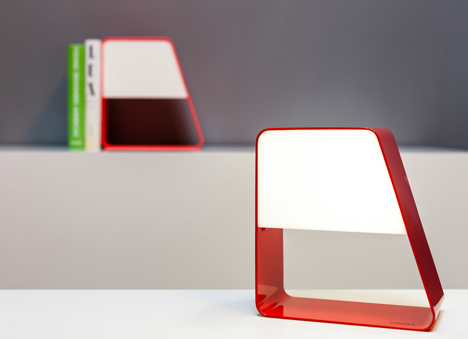 Zanocchi & Starke combine desktop bookcase and battery-powered lamp