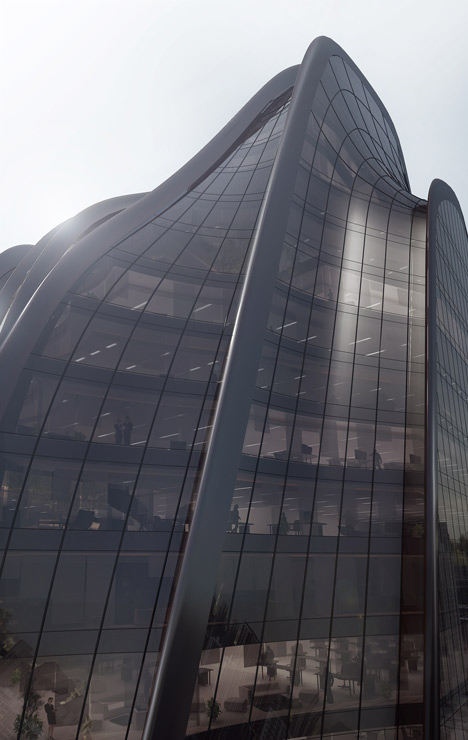 MAD's mountain-inspired Chaoyang Park Plaza breaks ground in Beijing