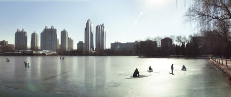 MAD's mountain-inspired Chaoyang Park Plaza breaks ground in Beijing
