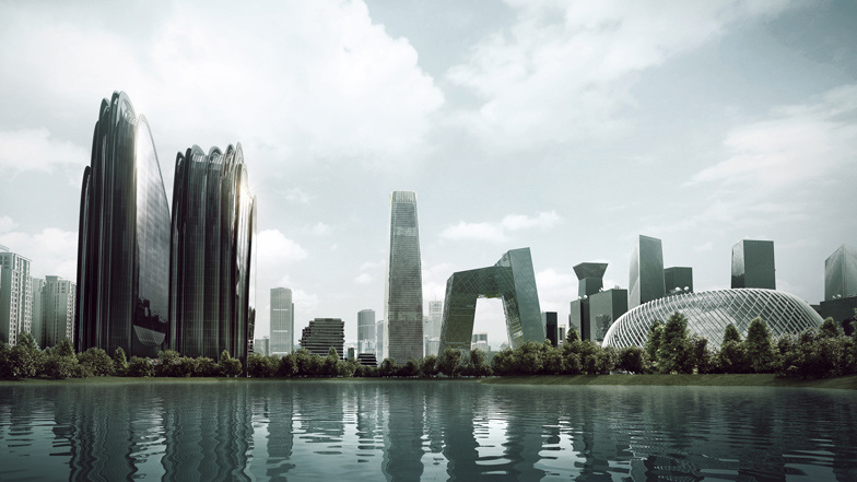 Visualisation of MAD's Chaoyang Park Plaza development