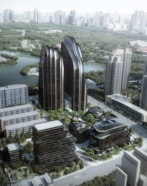 MAD's mountain-inspired Chaoyang Park Plaza breaks ground in Beijing