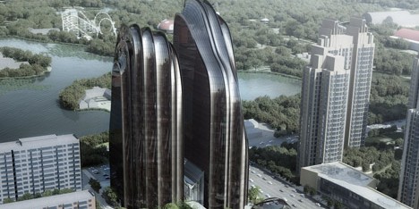 Visualisation of MAD's Chaoyang Park Plaza development