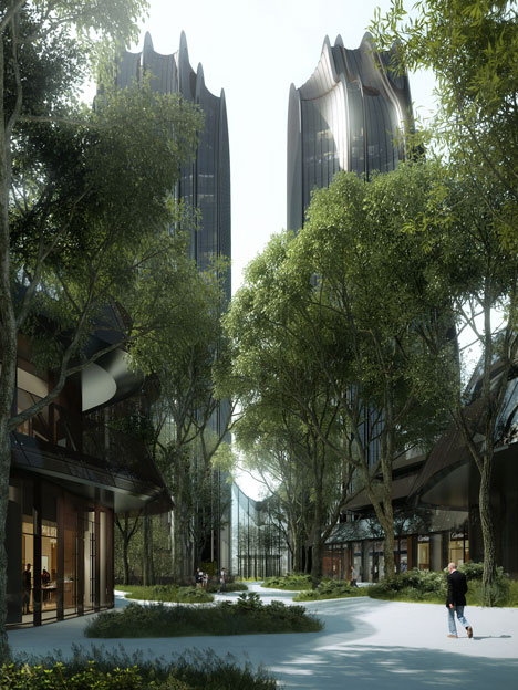 MAD's mountain-inspired Chaoyang Park Plaza breaks ground in Beijing