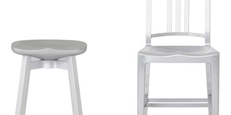 Nendo reimagines the Navy Chair to create new stool for Emeco