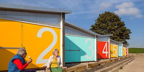 New beach huts at Southend on Sea by Pedder and Scampton Architects