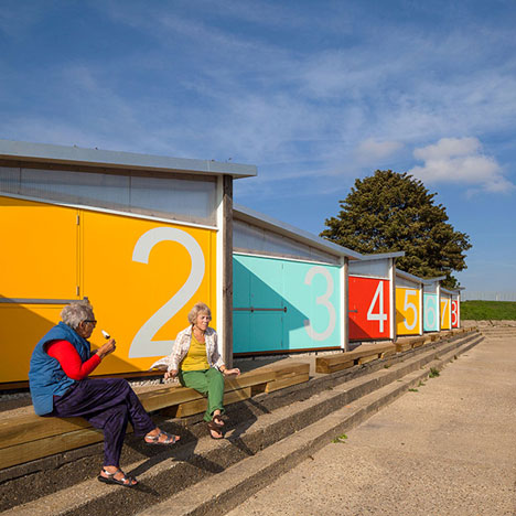 New beach huts at Southend on Sea by Pedder and Scampton Architects
