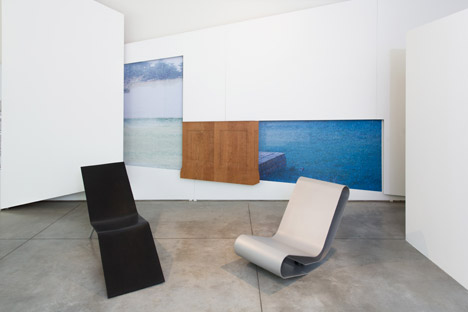 OMA installation for Lensvelt's Maarten van Severen furniture collection