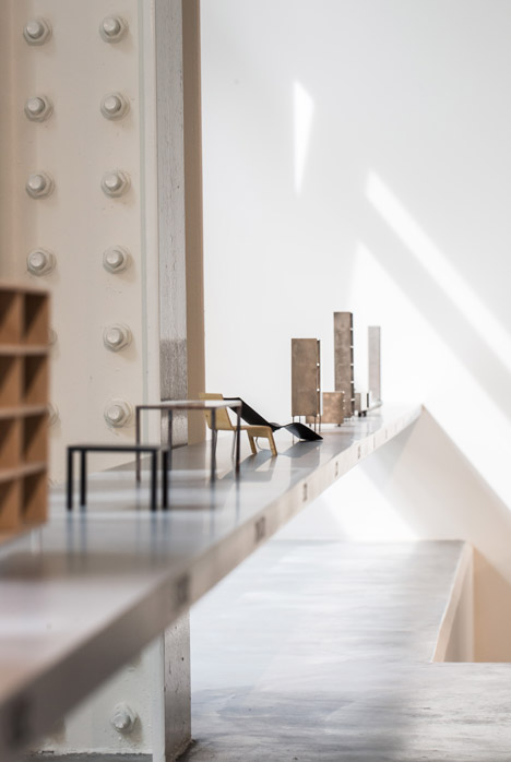 OMA installation for Lensvelt's Maarten van Severen furniture collection