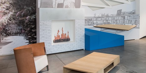 OMA installation for Lensvelt's Maarten van Severen furniture collection