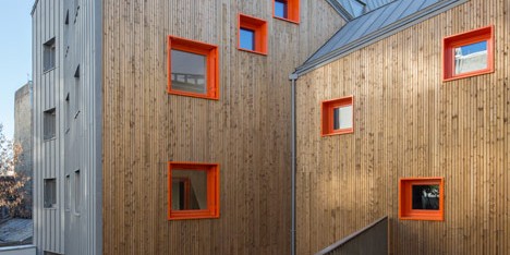 Social housing by Vous Êtes Ici Architectes slots between buildings in Paris