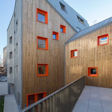 Social housing by Vous Êtes Ici Architectes slots between buildings in Paris