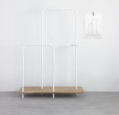 Note Design Studio creates Plateau storage unit to keep the hallway tidy