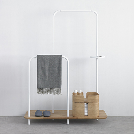 Note Design Studio creates Plateau storage unit to keep the hallway tidy