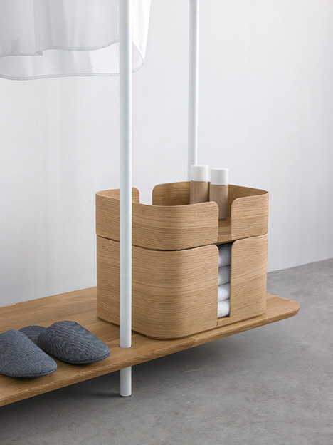 Note Design Studio creates Plateau storage unit to keep the hallway tidy